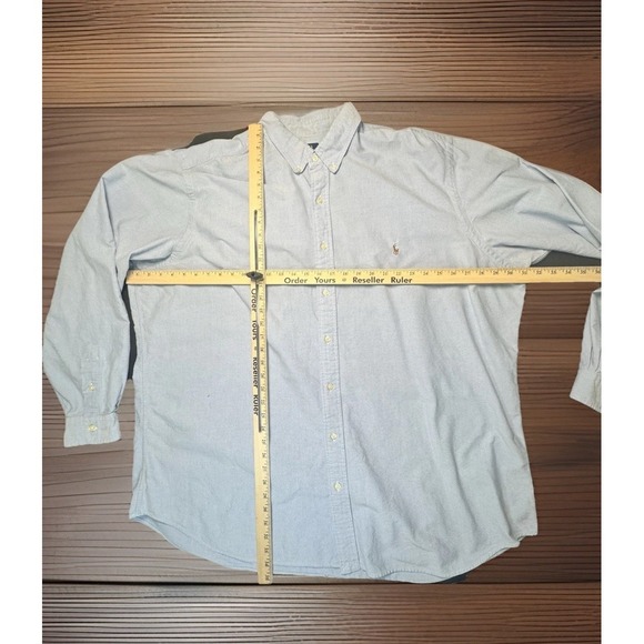 Polo Ralph Lauren 3XLT Button Down Shirt Blue Oxford Big Tall Pony Logo Mens - Picture 4 of 6